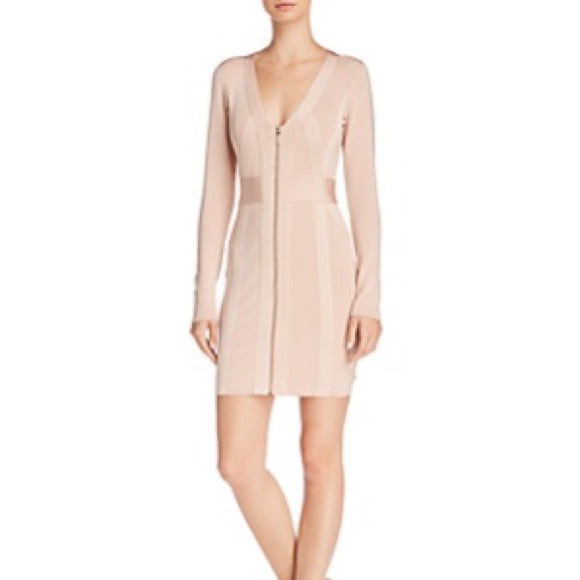 Guess Zip-Front Long Sleeve Bandage Dress - Picture 5 of 9